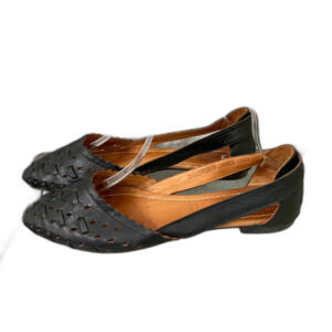 Spring Step DELORSE Shoes Black Leather Flats Sandals Women's 40/US 9